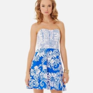 Lilly Pulitzer Blue‎ and White Ferris Dress